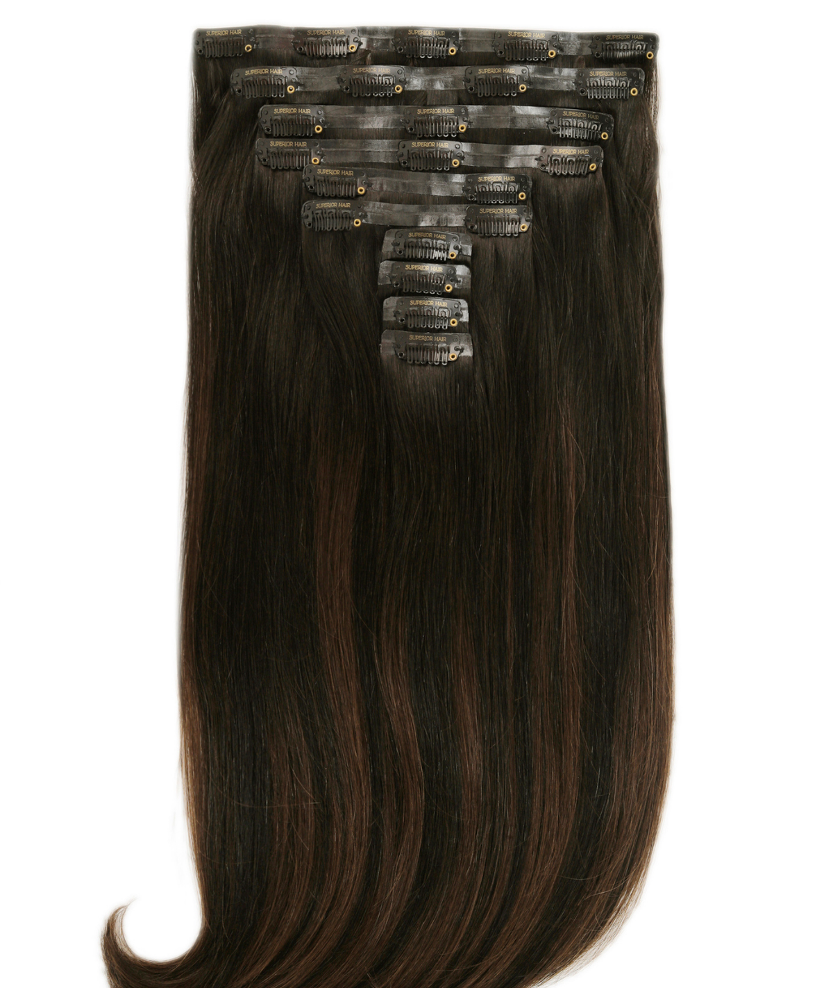 #Off Black Balayage Seamless Clip In Hair Extensions