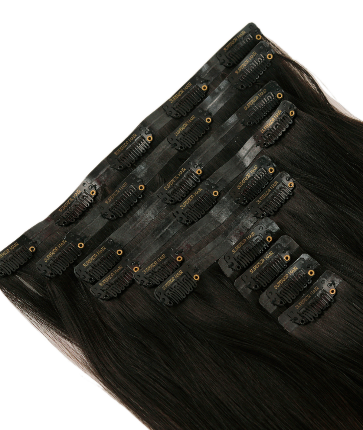 #Off Black Balayage Seamless Clip In Hair Extensions