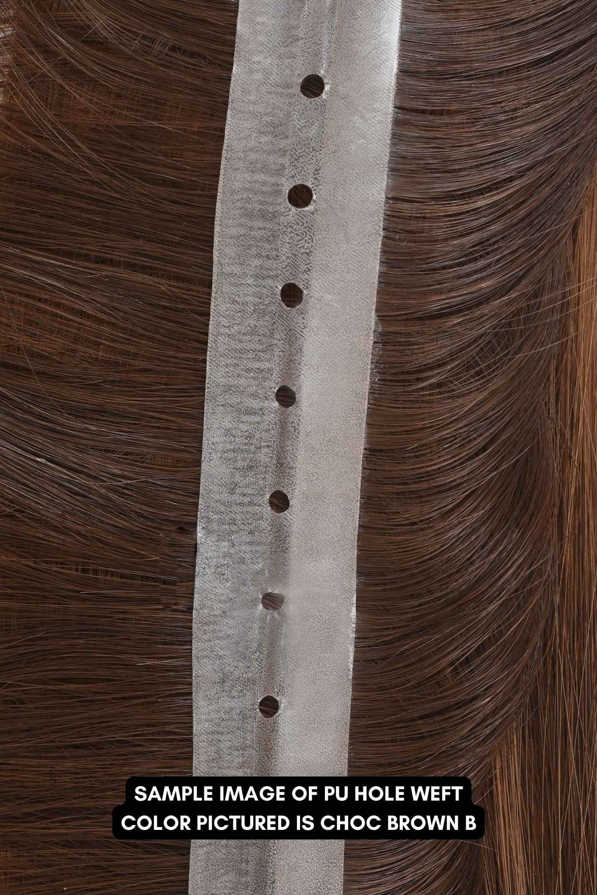 #1 Jet Black Invisible (PU) Hole Weft Extensions