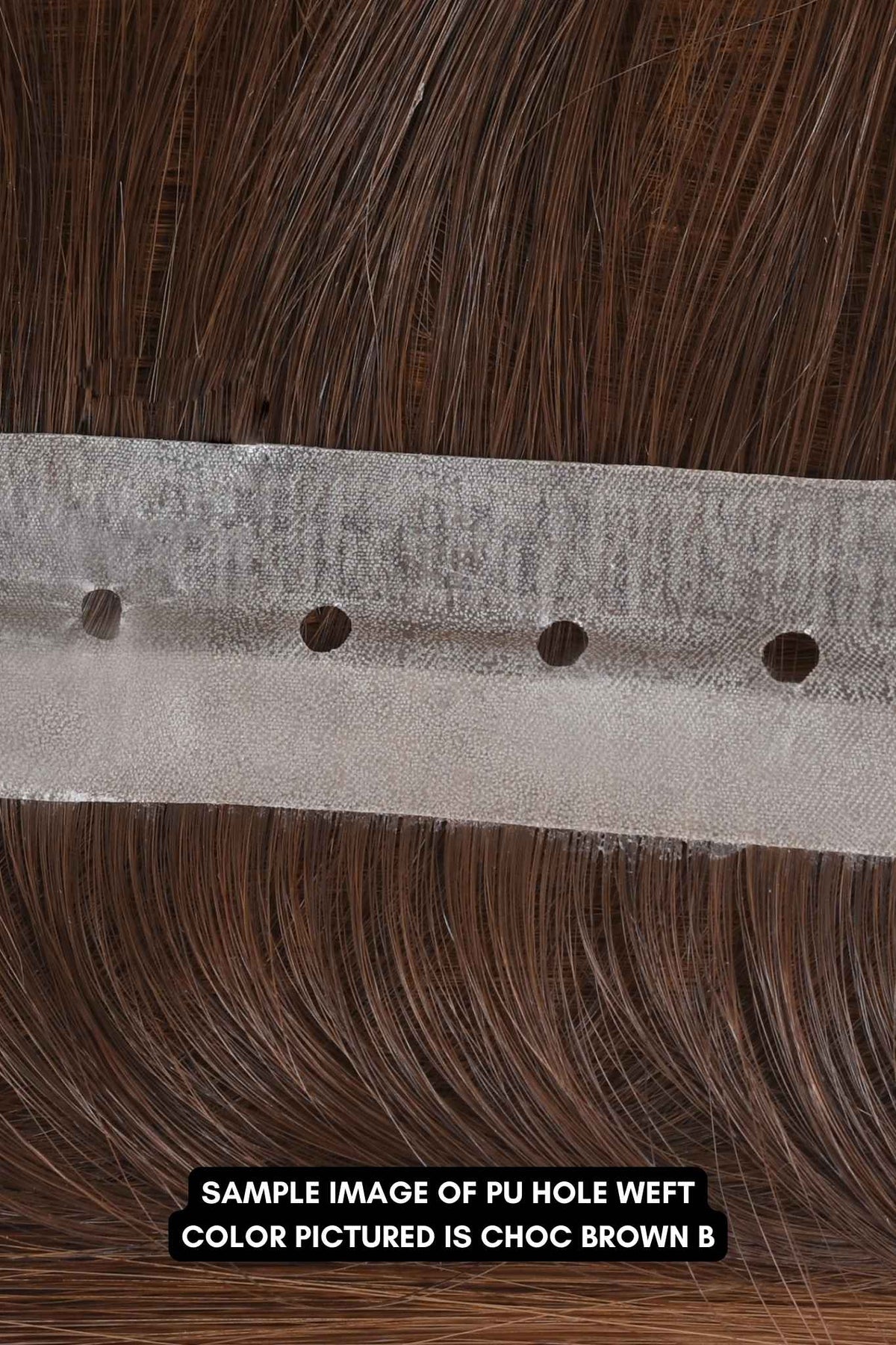 #Dark Ash Brown Balayage Invisible (PU) Hole Weft Extensions