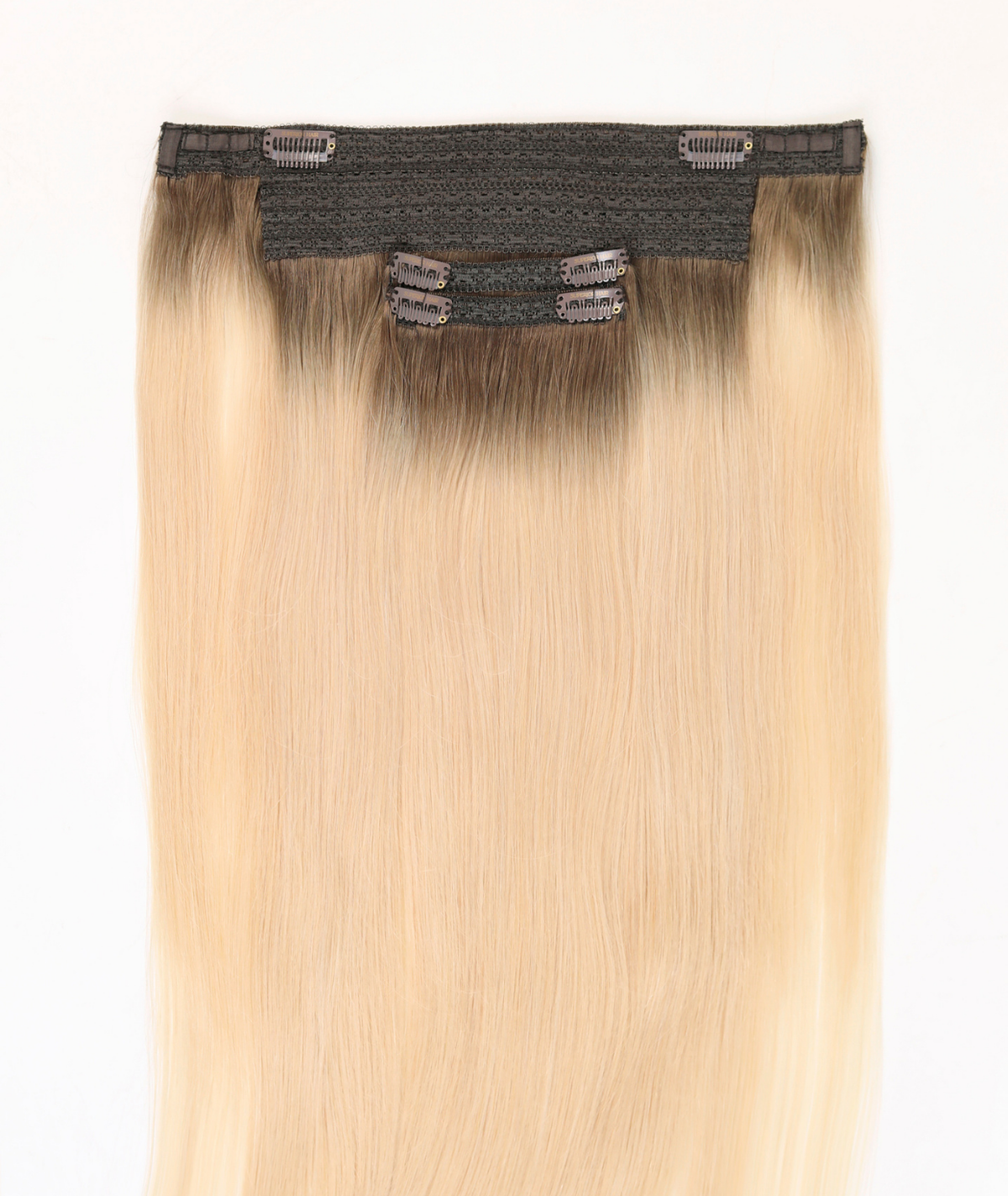 #Rooted Hollywood Blonde Halo Hair Extensions