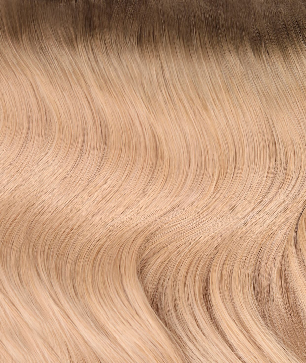 #Rooted Champagne Chestnut Halo Hair Extensions