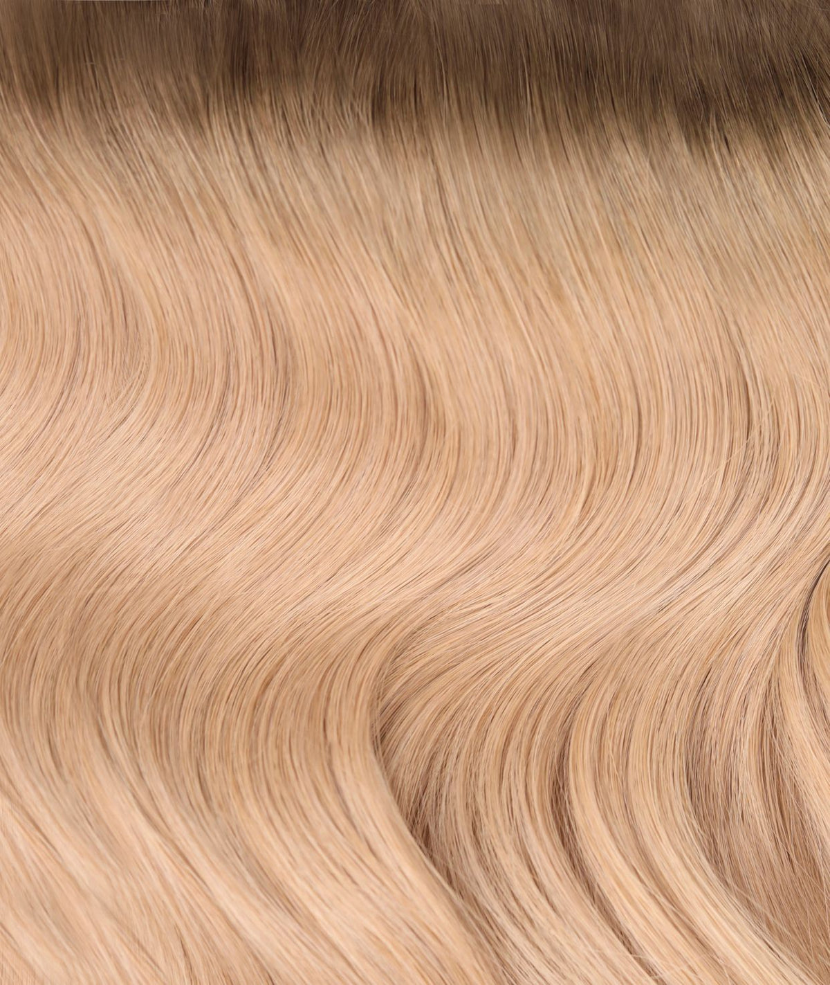 #Rooted Champagne Chestnut Seamless Clip In Hair Extensions