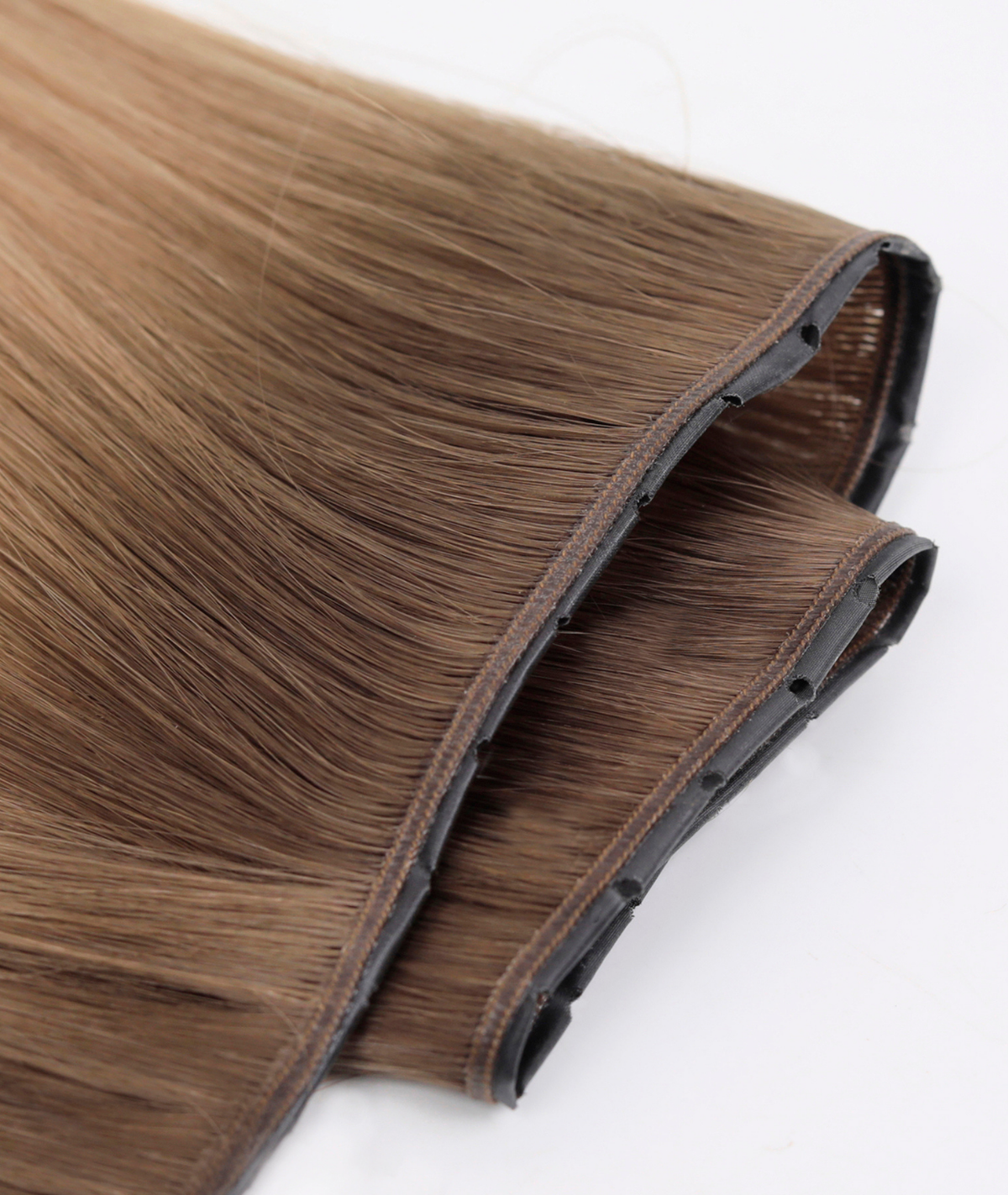 #Rooted Champagne Chestnut Genius Butterfly Weft™ Hair Extensions (NEW)