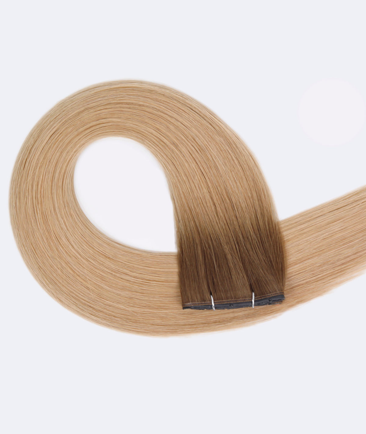 #Rooted Champagne Chestnut Genius Butterfly Weft Hair Extensions