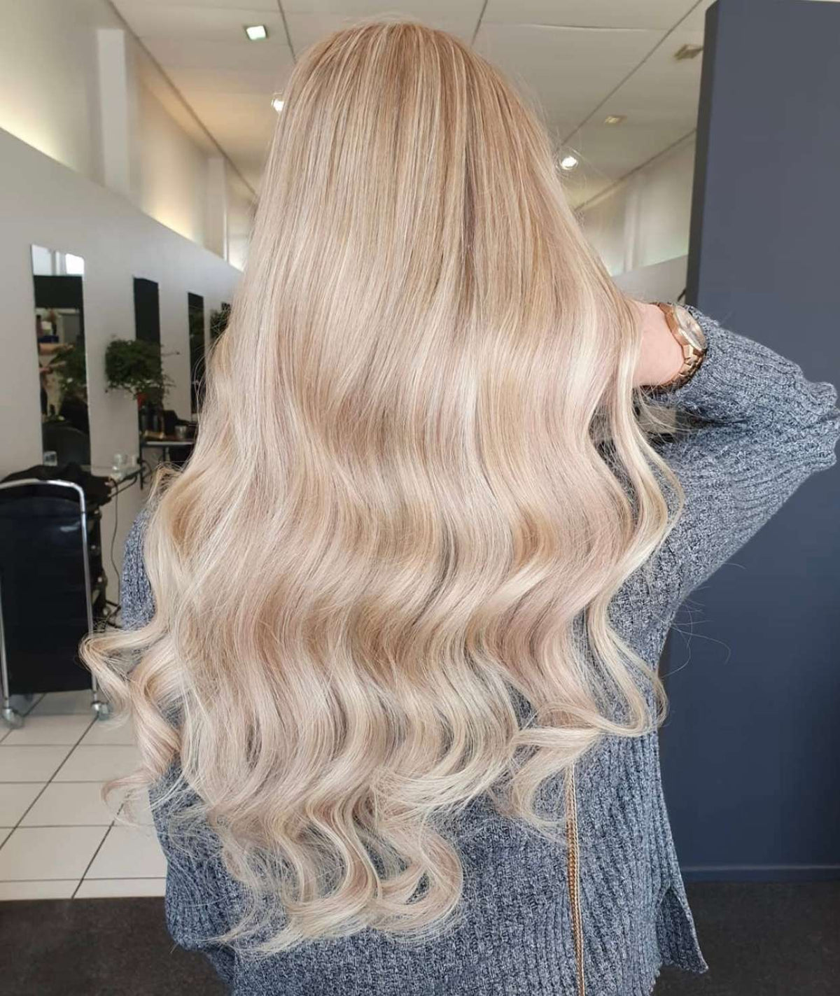 #Sandy Blonde Balayage Ultra Seamless Tape In Hair Extensions