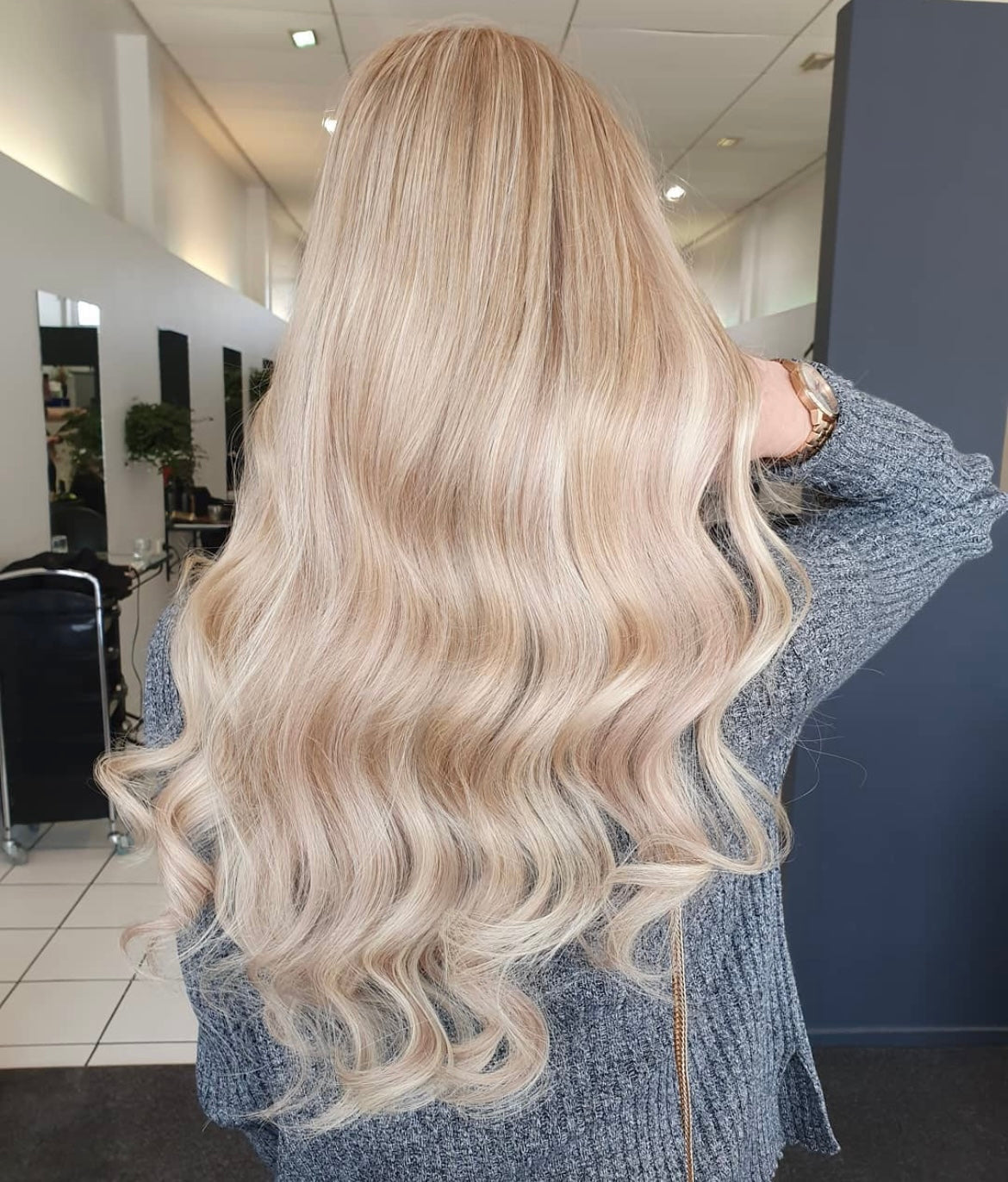#Sandy Blonde Balayage Flat Tip Extensions