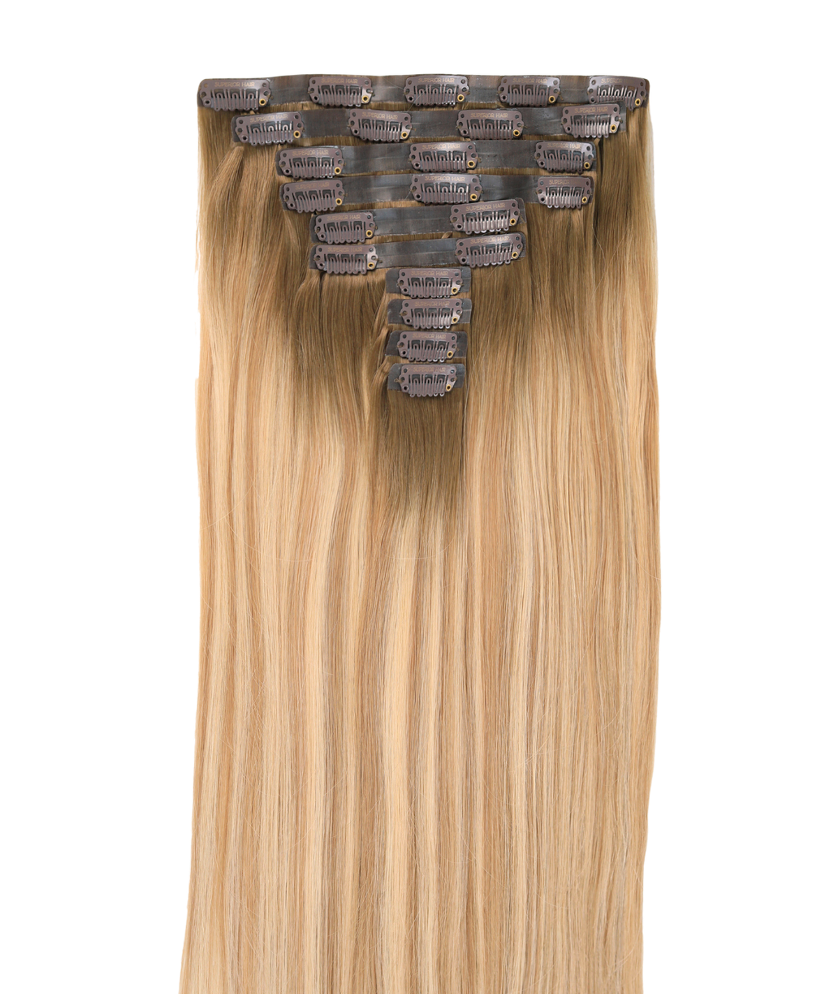 #Toffee Cream Balayage Seamless Clip In Hair Extensions