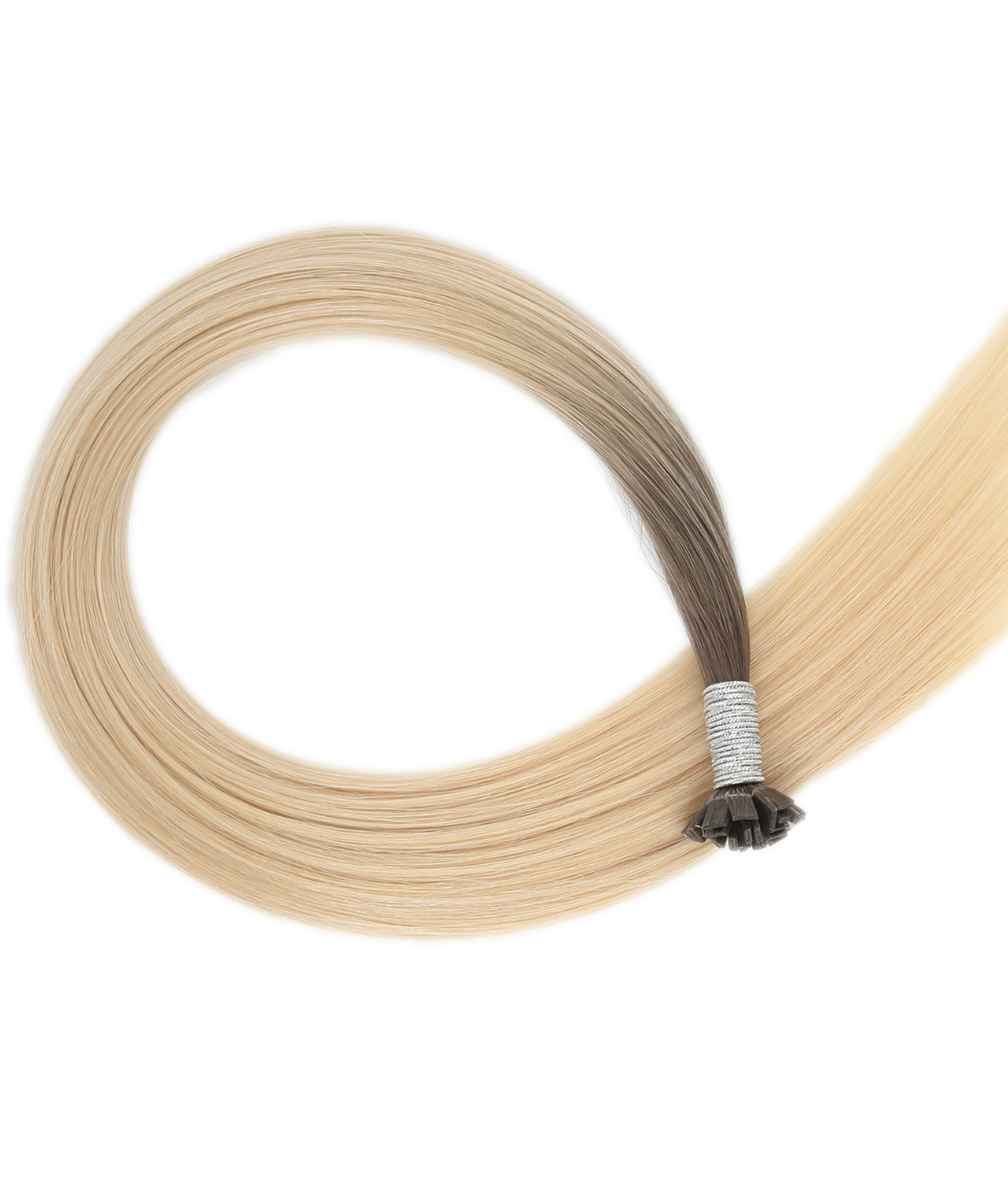 #Arctic Blonde Balayage Flat Tip Keratin Bond Hair Extensions