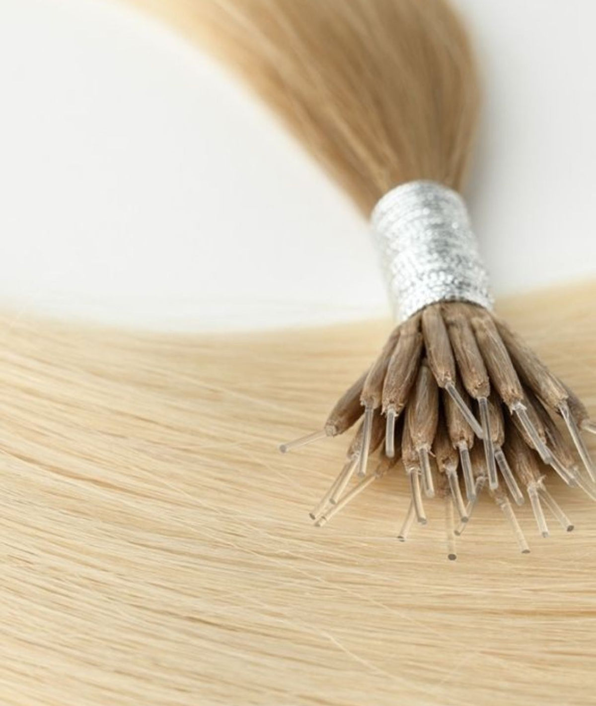 #Beach Blonde Ombre Nano Tip Hair Extensions