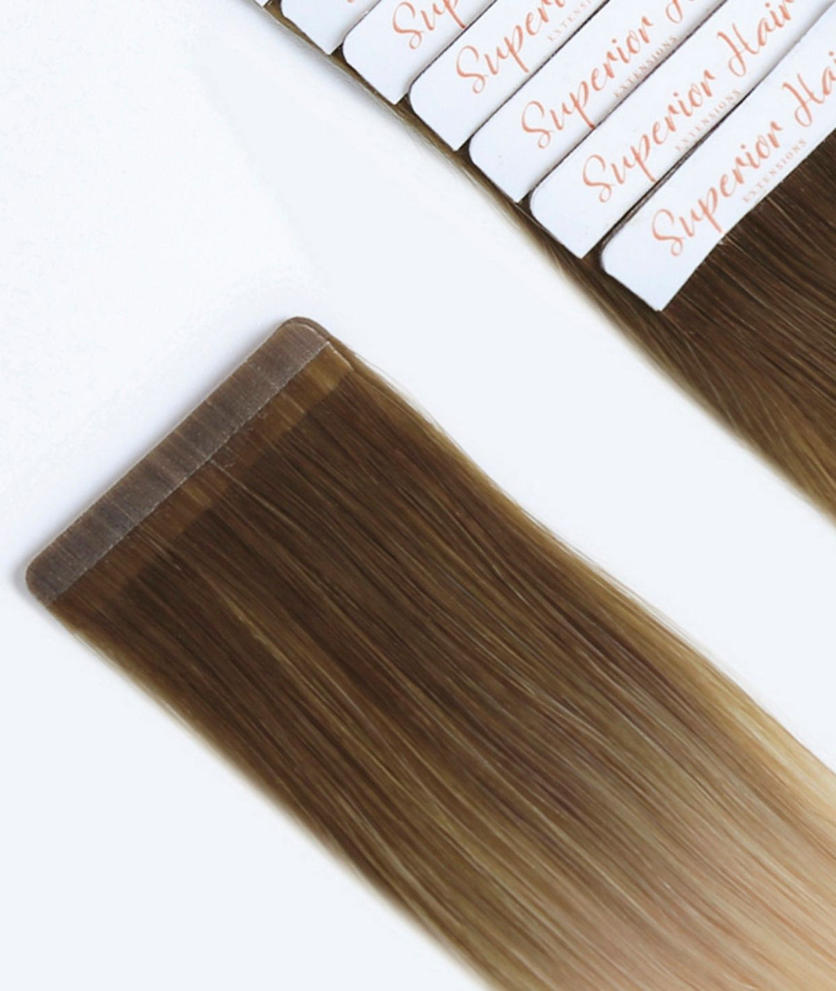 #Beach Blonde Ombre Ultra Seamless Tape In Hair Extensions
