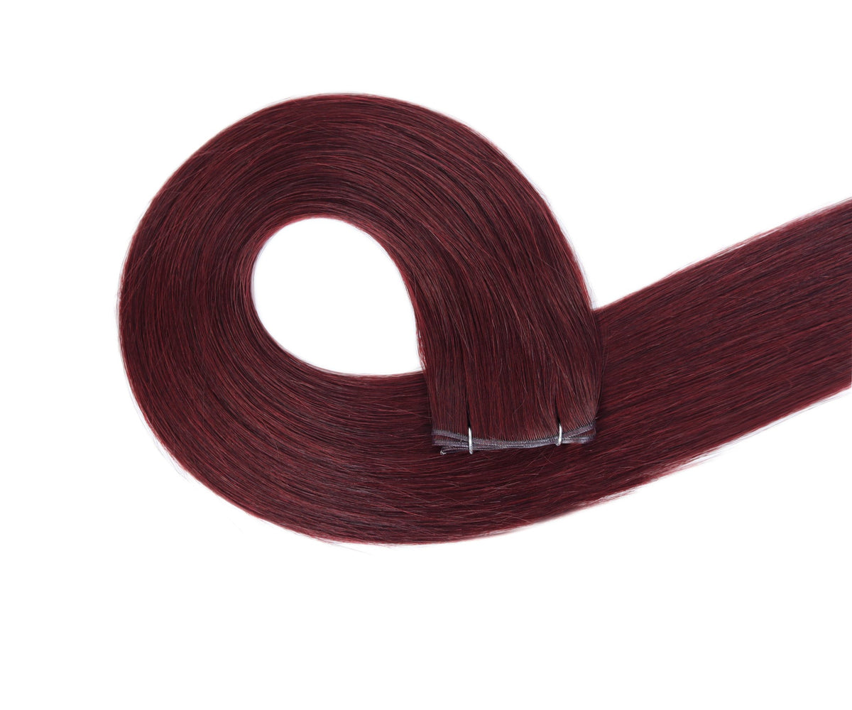#Burgundy Genius Weft Hair Extensions