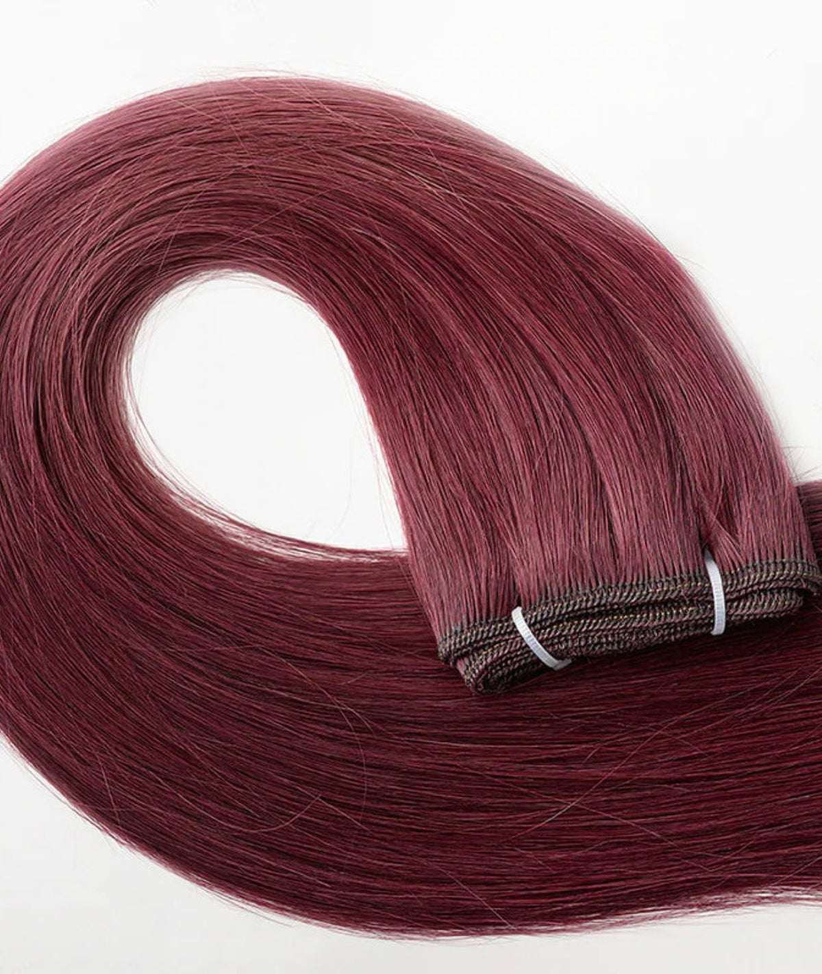 #Burgundy Traditional Weft Hair Extensions
