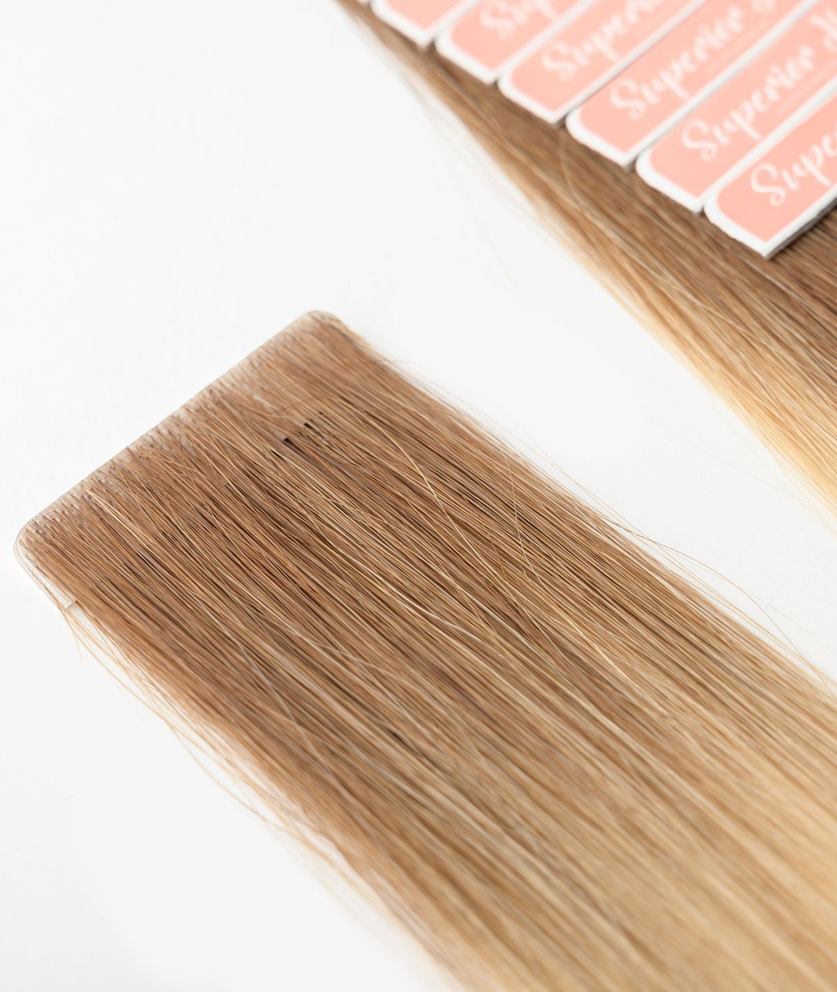 #Cappuccino Ombre Invisi Tape Hair Extensions