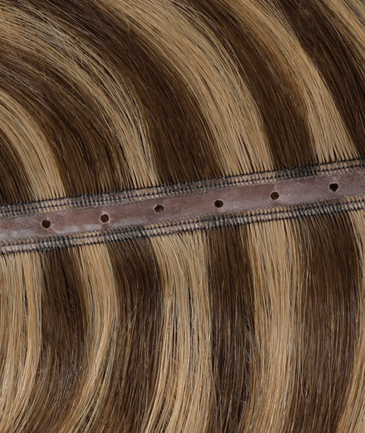 #Chestnut Brown Highlights Genius Butterfly Weft Hair Extensions