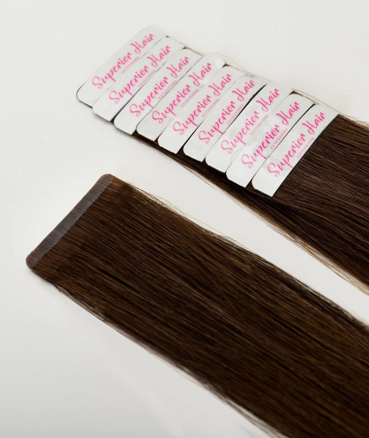 #Chocolate Brown Balayage Ultra Seamless Tape In Hair Extensions