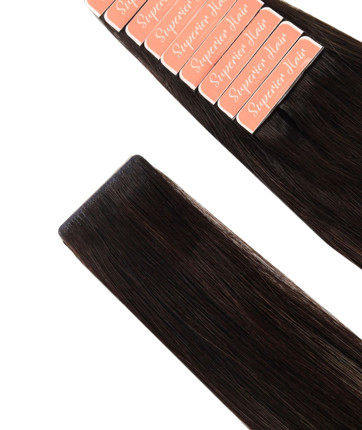#Dark Ash Brown Balayage  Invisi Tape Hair Extensions