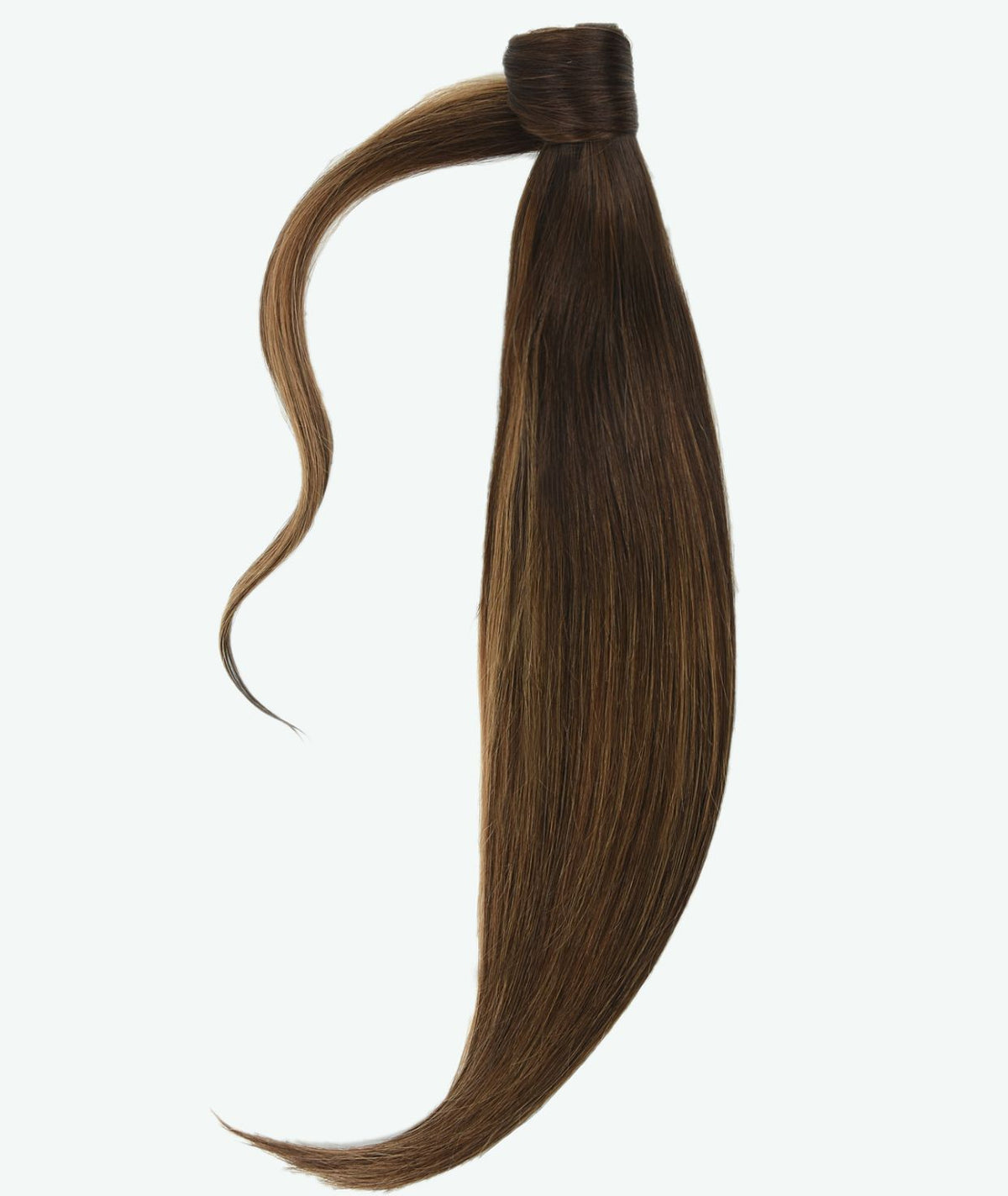 #Dark Ash Brown Balayage Ponytail Hair Extensions