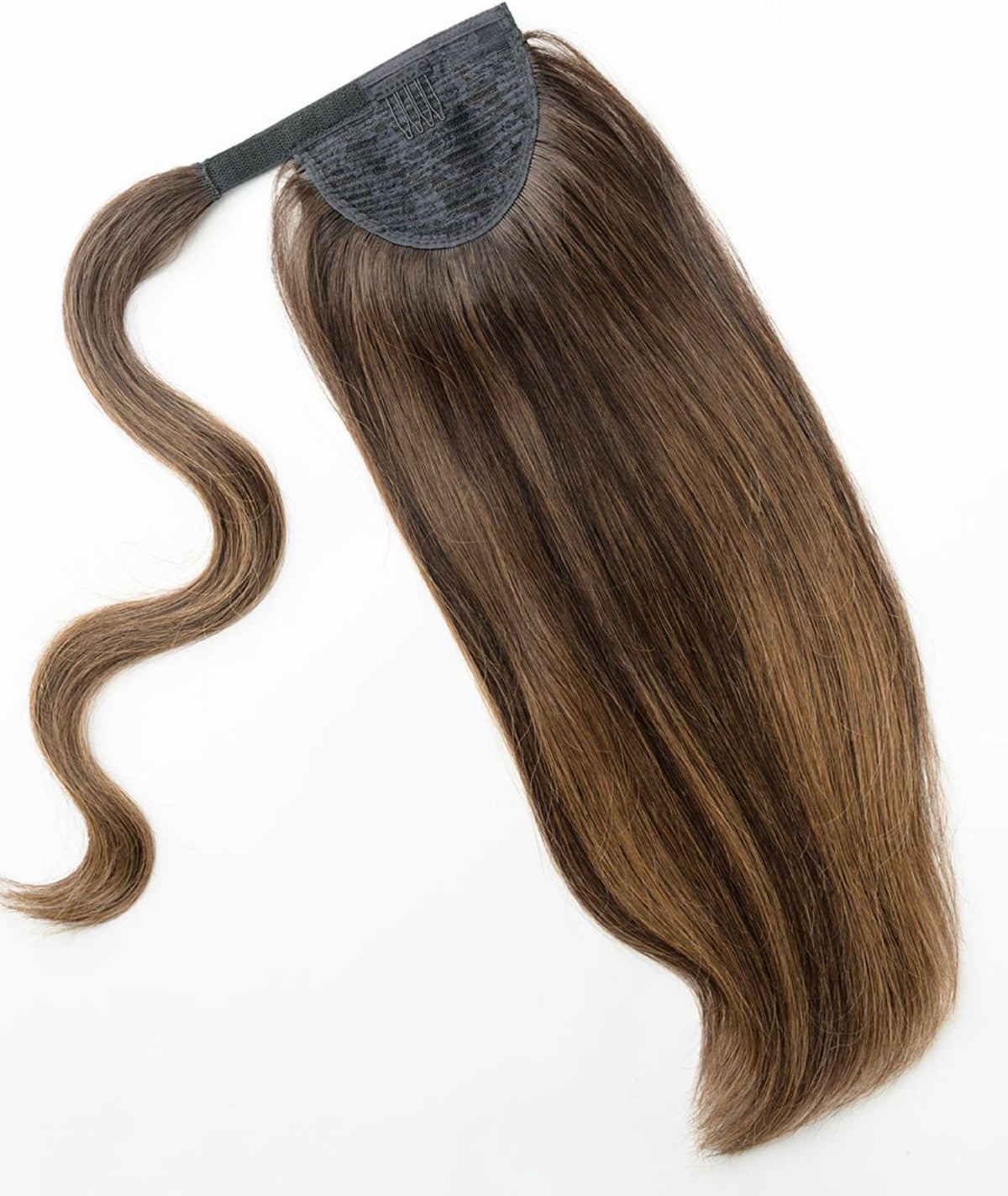 #Dark Brown Balayage Ponytail Hair Extensions