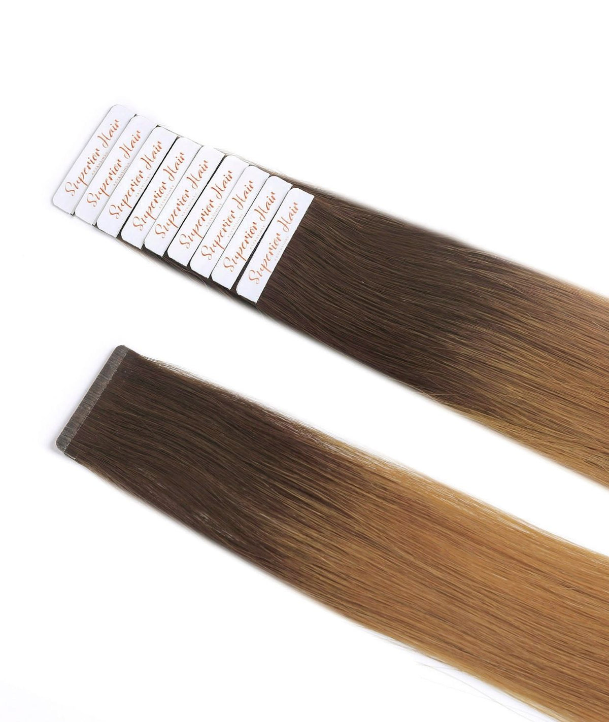 #Ginger Snap Ultra Seamless Tape In Hair Extensions