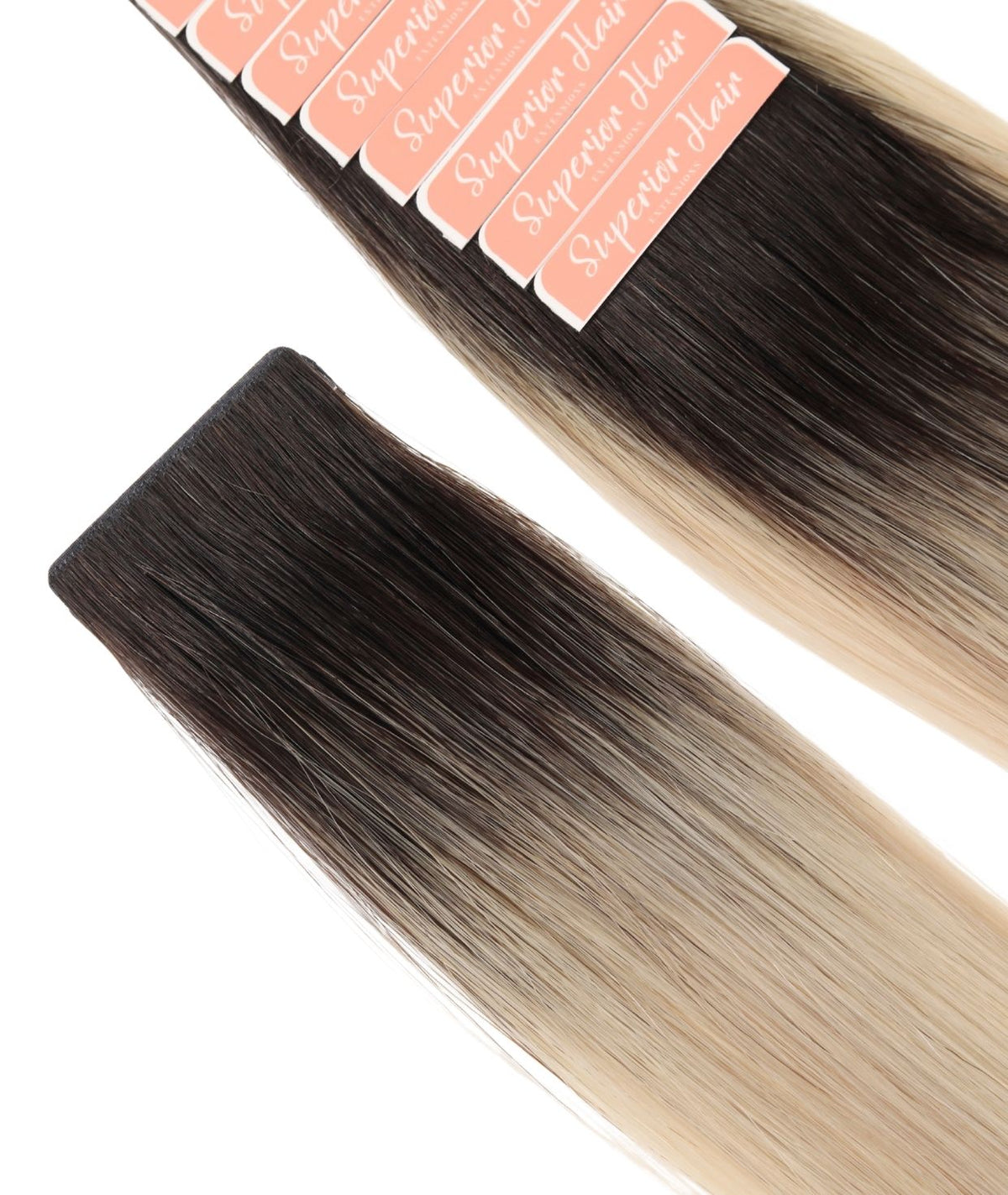 #Iced Coffee Balayage Invisi Tape Hair Extensions