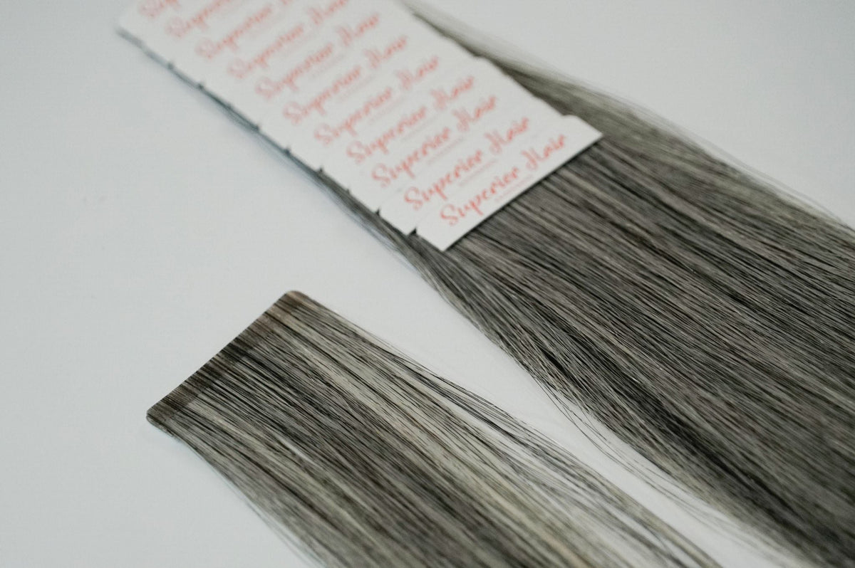 #Light Gray Ultra Seamless Tape In Extensions