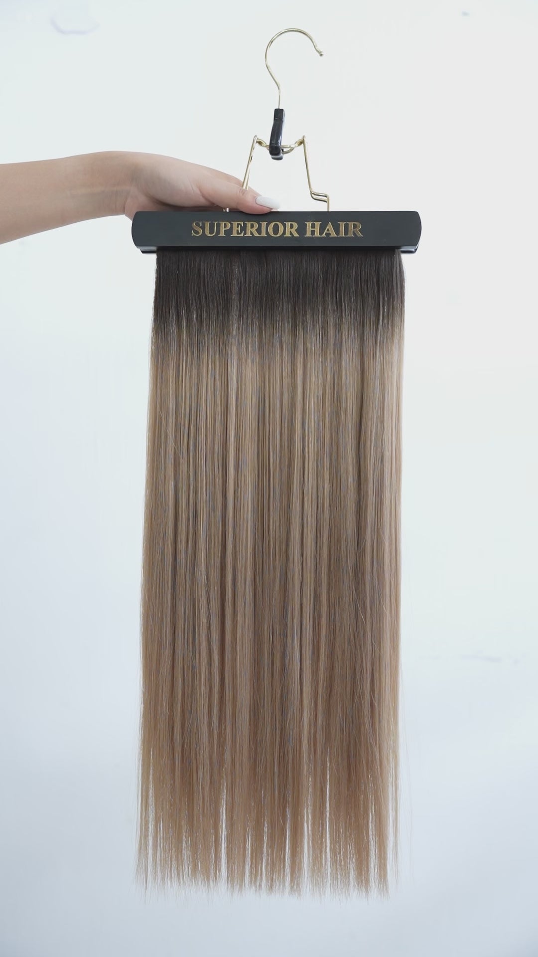 Load video: #Mochaccino Melt Seamless Clip In Hair Extensions