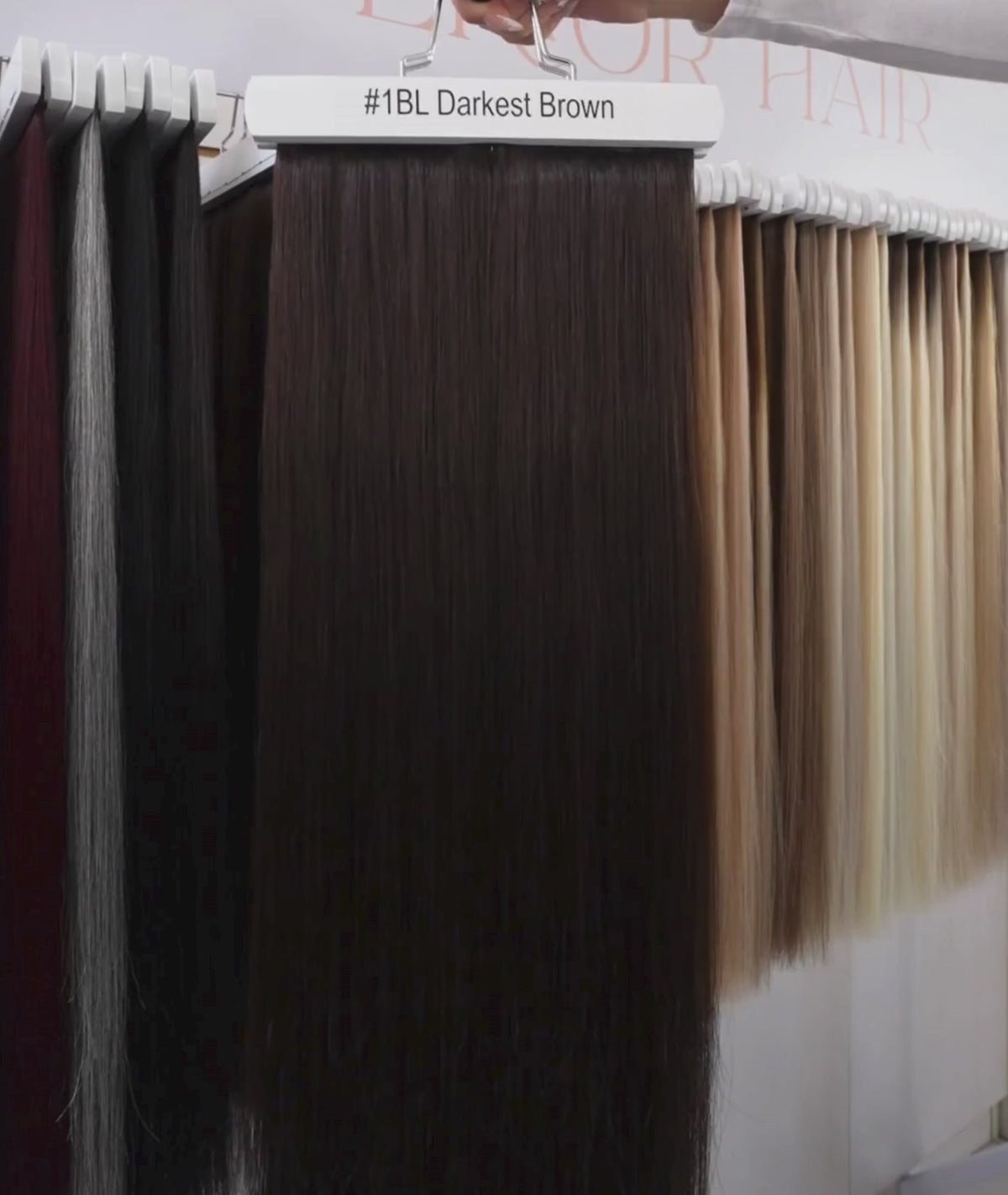 Load video: #1BL Darkest Brown Women's Lite Hair Topper (NEW)