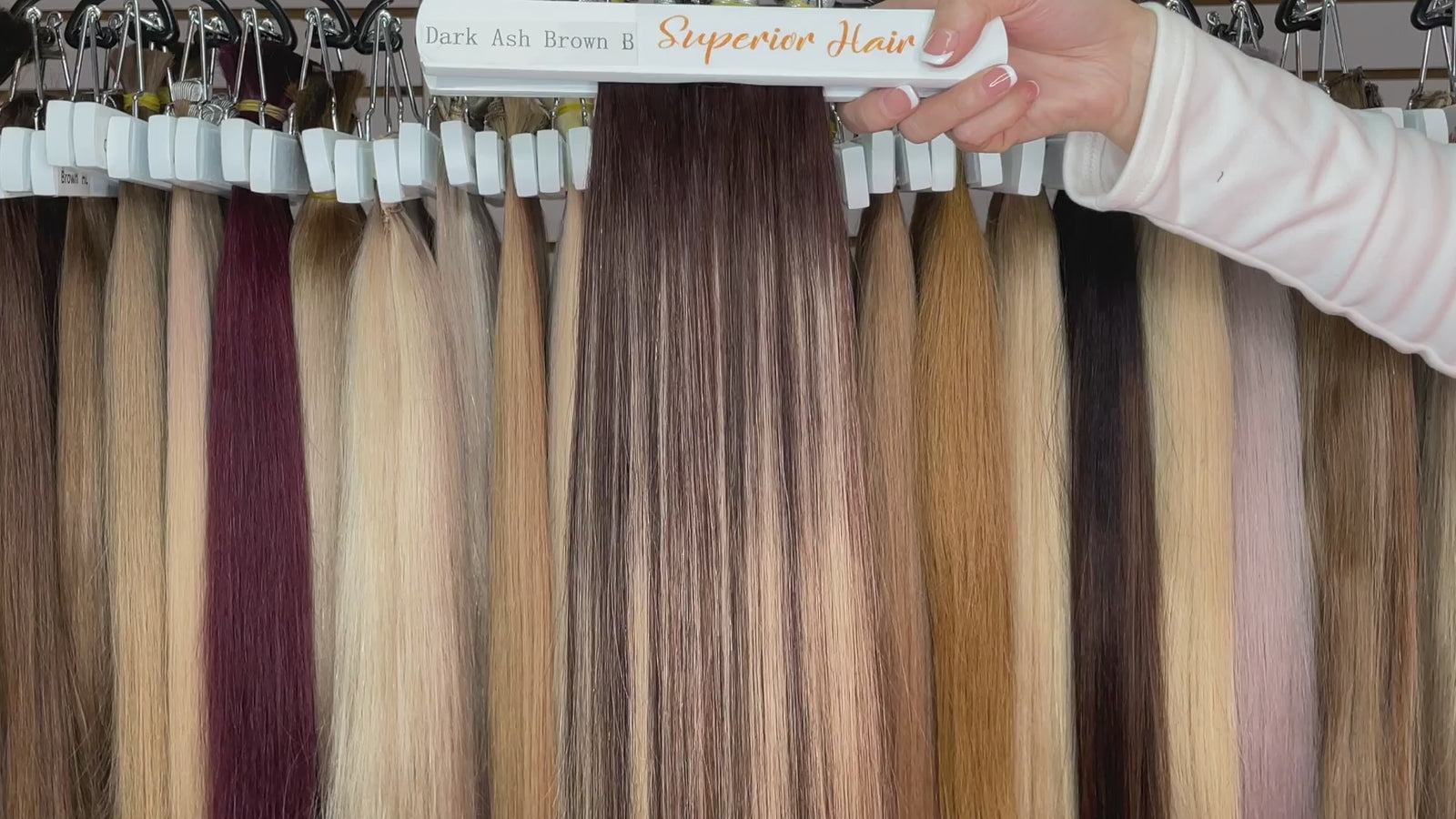 #Dark Ash Brown Balayage Genius Weft Extensions