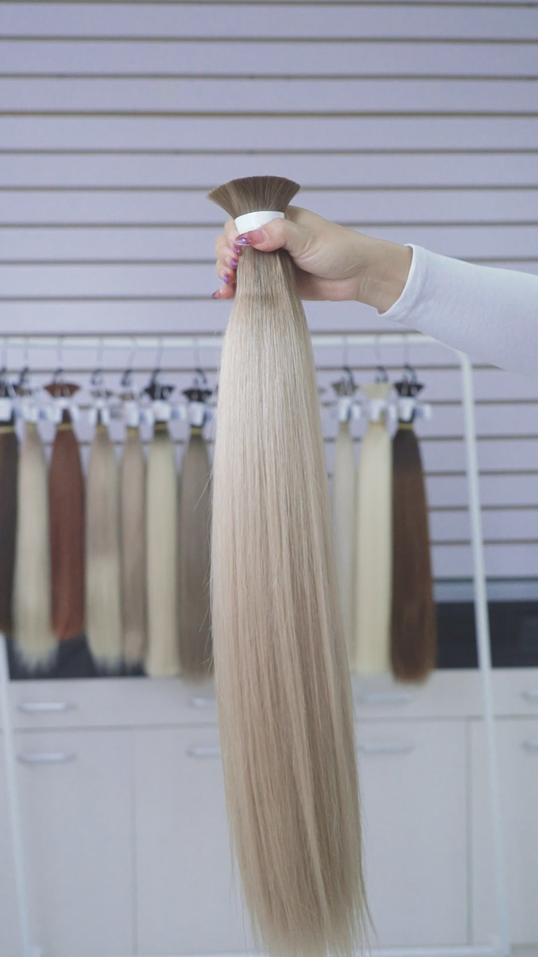 #Arctic Blonde Balayage Genius Weft Extensions