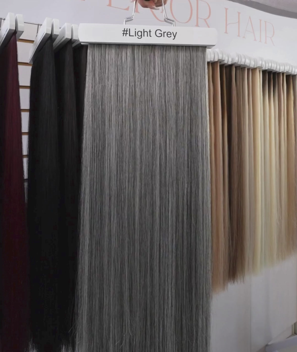 Load video: #Light Grey Topper With Invisible Wire (65g)