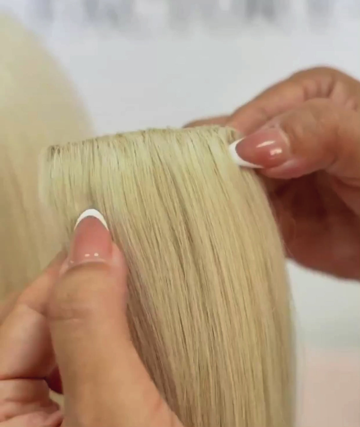 Load video: #2 Dark Brown Scalp Hair Fill Ins