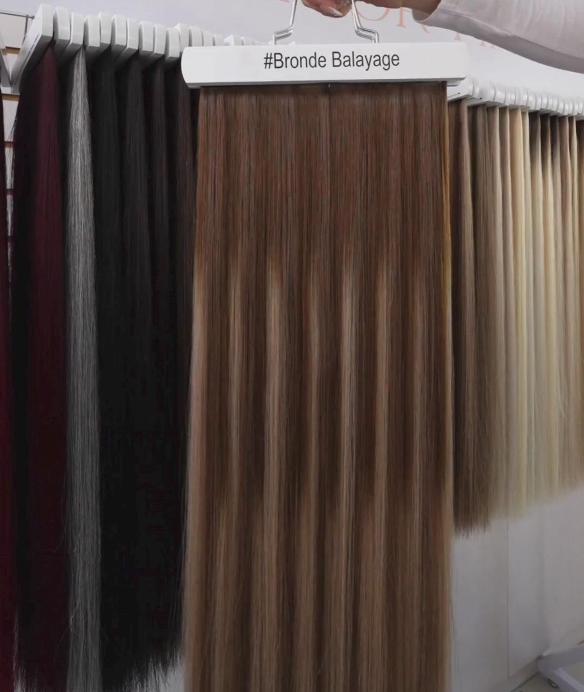 Load video: #Bronde Balayage Classic Halo Hair Extensions