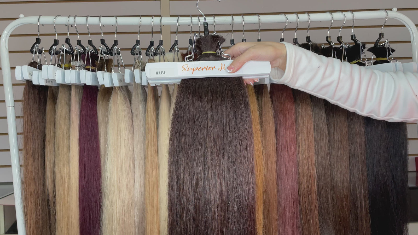 rollover-image. #1BL Darkest Brown Ultra Seamless Tape In Extensions. Superior Hair Extensions