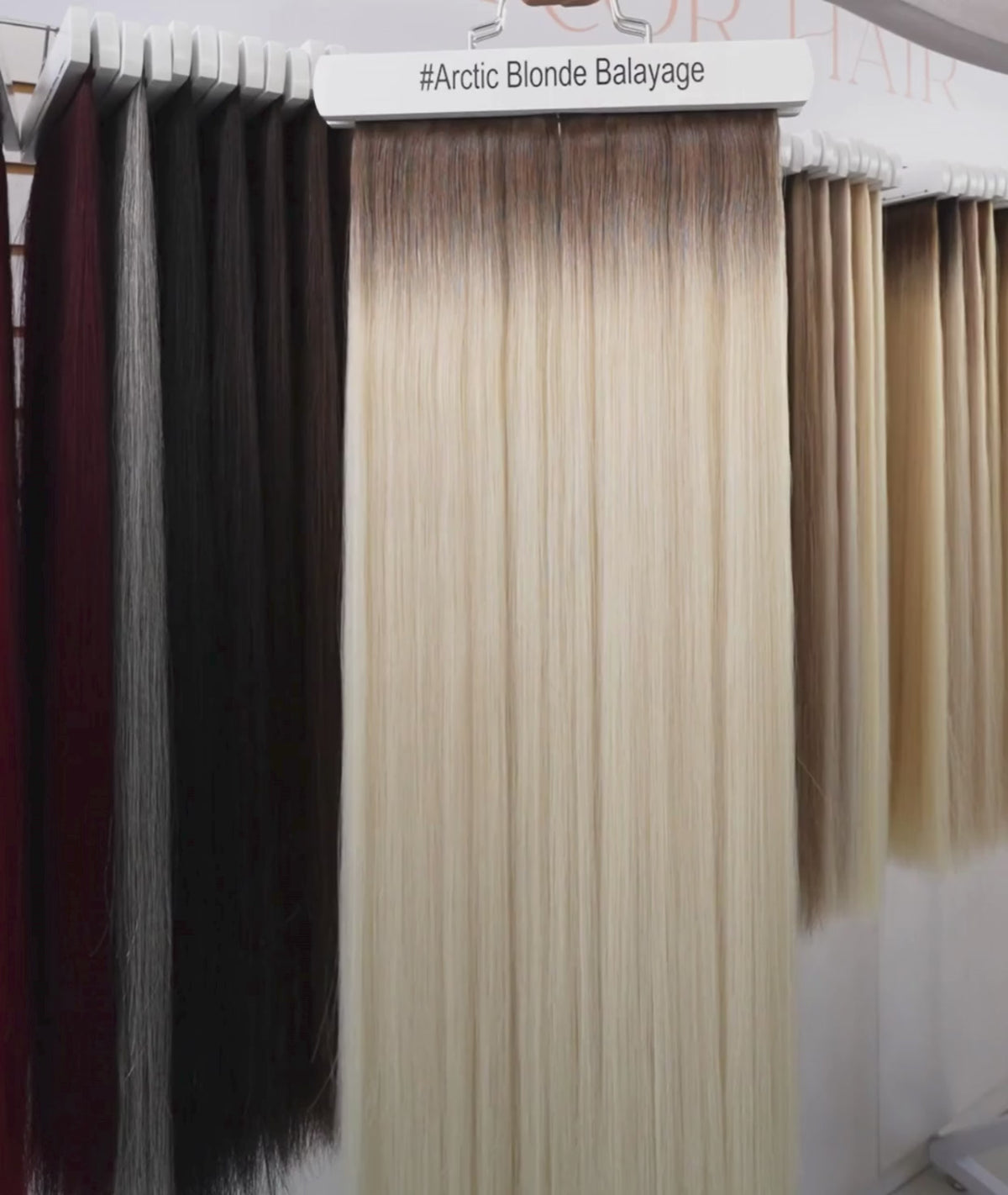 Load video: #Arctic Blonde Balayage Nano Tip Hair Extensions