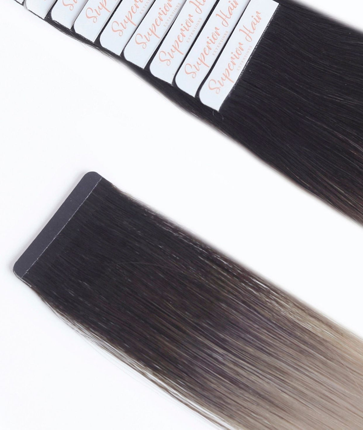 #Smokey Ombre Ultra Seamless Tape In Hair Extensions