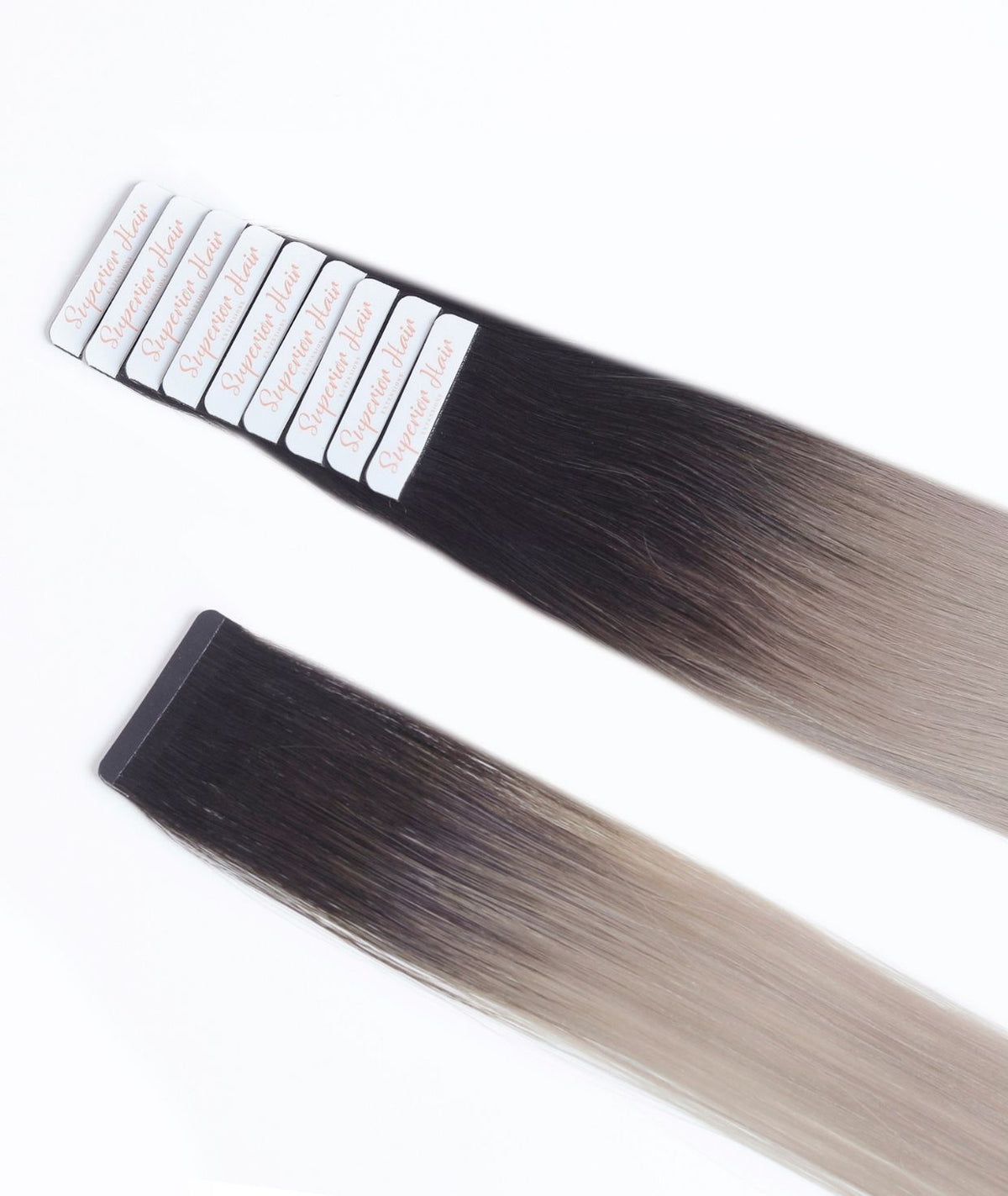 #Smokey Ombre Ultra Seamless Tape In Hair Extensions