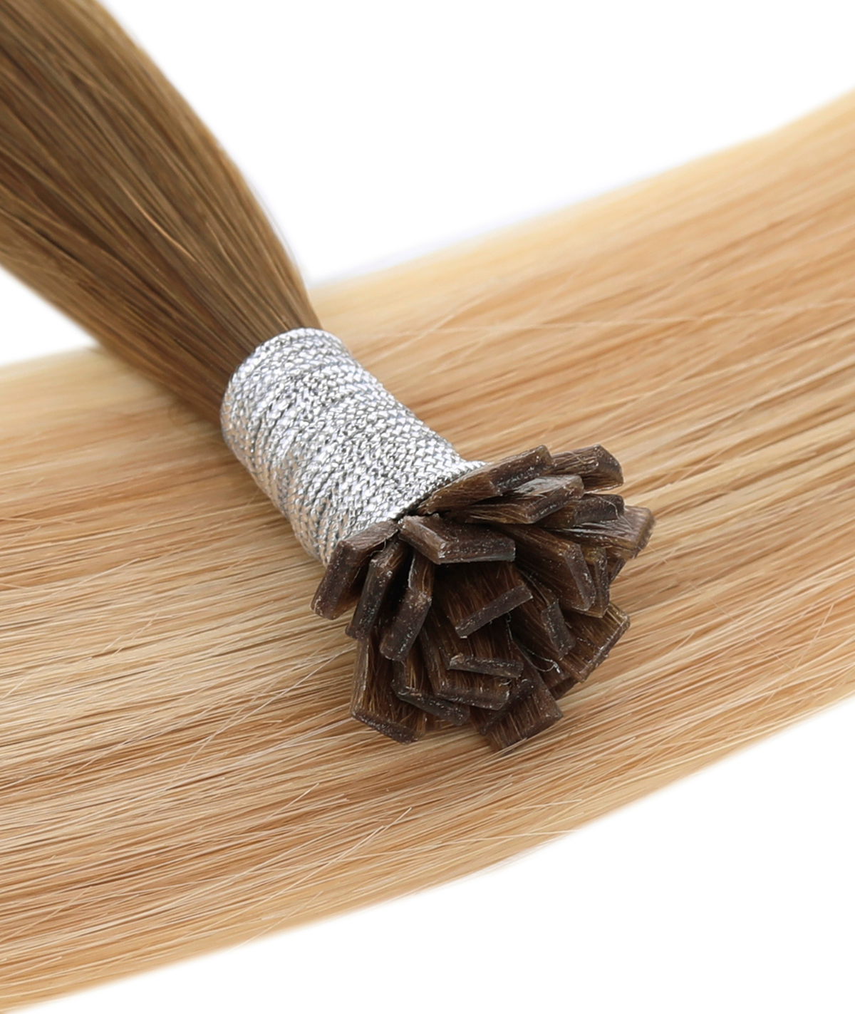 #Toffee Cream Balayage Flat Tip Keratin Bond Hair Extensions