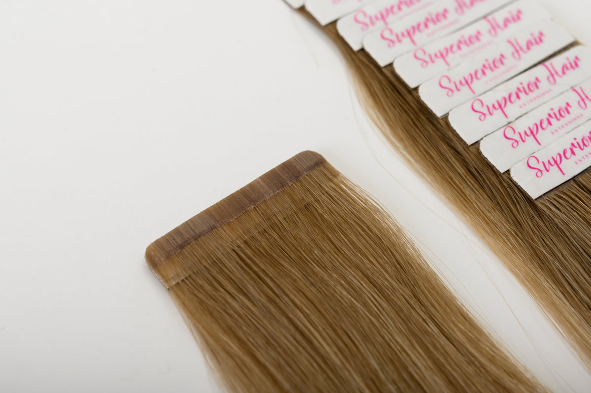 #Toffee Cream Balayage Ultra Seamless Tape In Extensions