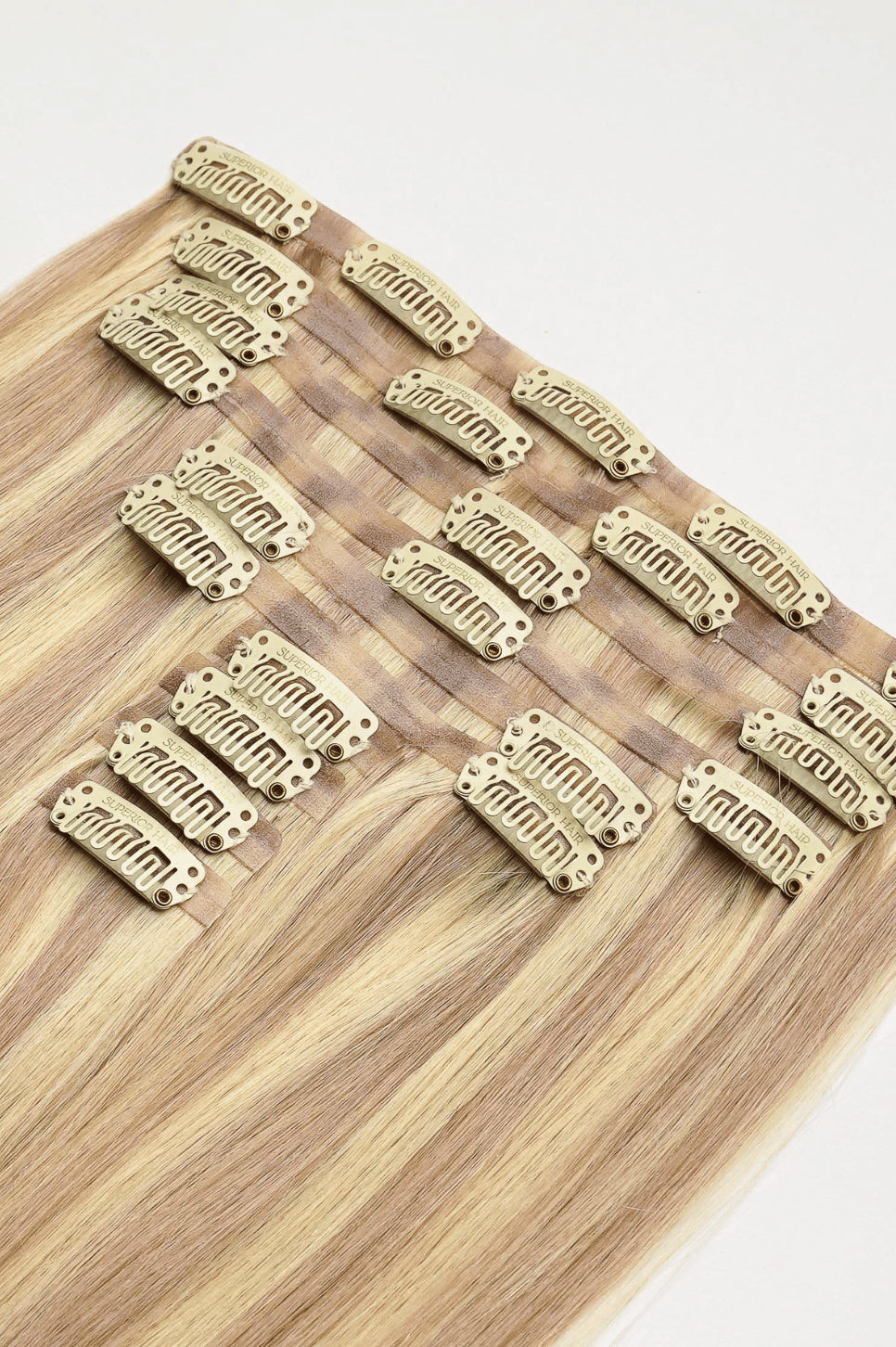#18/613 Ash Blonde Highlights Seamless Clip In Extensions