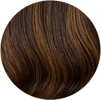 #Dark Brown Balayage Seamless Clip In Extensions